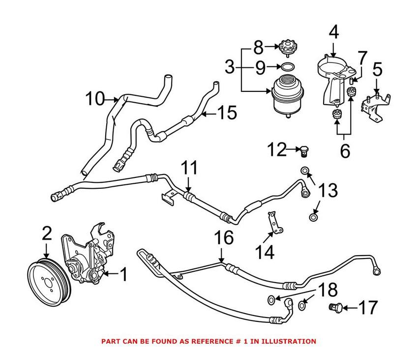 BMW Power Steering Pump (New) 32416777321